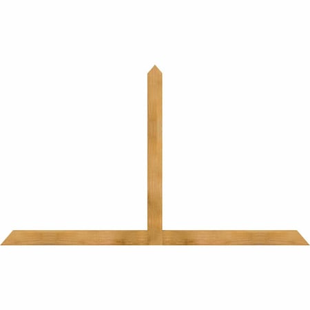 Ekena Millwork Portland Rough Sawn Timber Gable Bracket, Western Red Cedar, 84"W x 49"H x 2"D x 4"F, 14/12 Pitch GBW084X49X0204POR00RWR